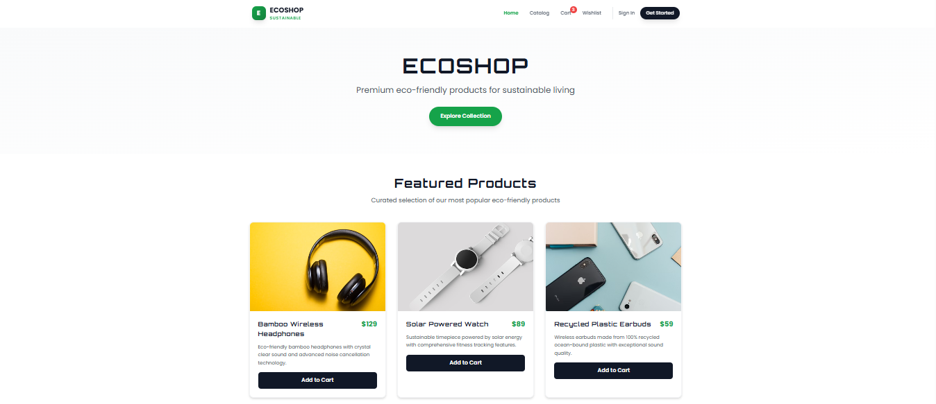 EcoShop - Ecommerce Platform screenshot